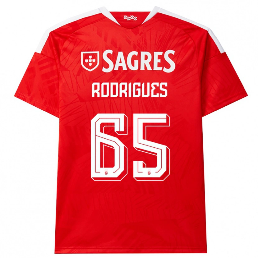 Danxen Kvinnor Rafael Rodrigues #65 Röd Vit Gul Hemmatröja Matchtröjor 2026/27 Tröjor T-Tröja