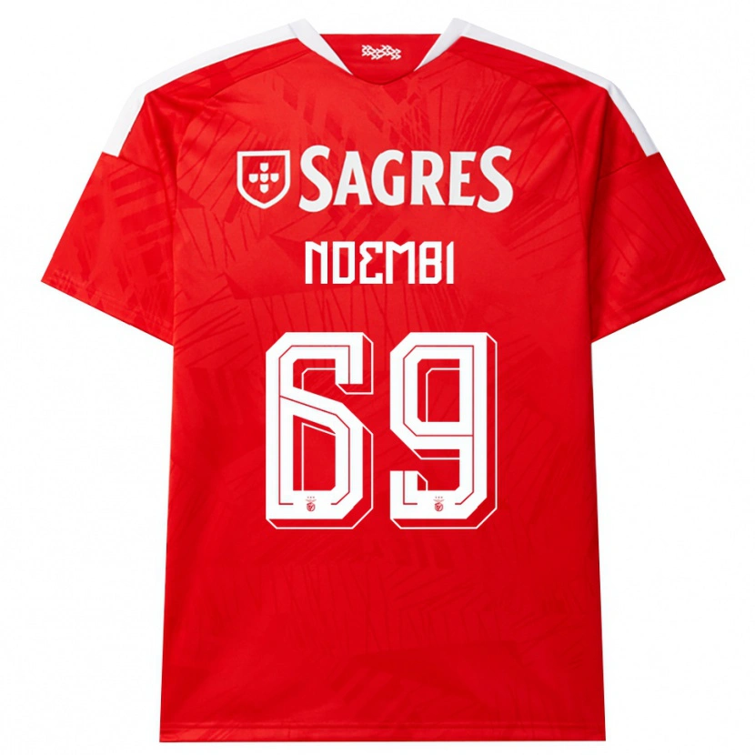 Danxen Kvinnor Michée Ndembi #69 Röd Vit Gul Hemmatröja Matchtröjor 2026/27 Tröjor T-Tröja