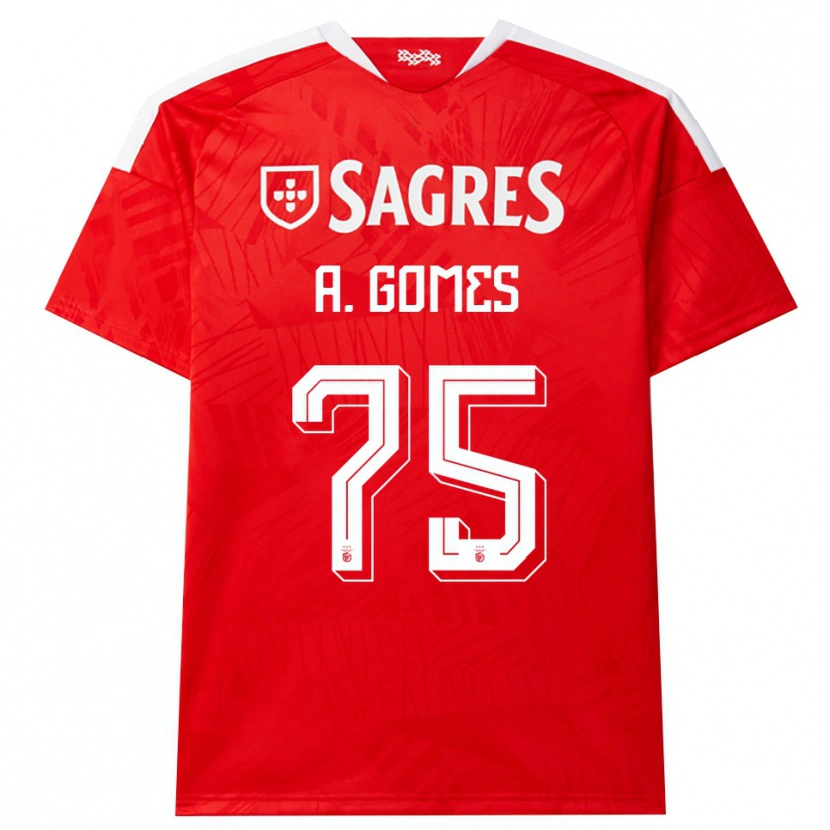 Danxen Kvinnor André Gomes #75 Röd Vit Gul Hemmatröja Matchtröjor 2026/27 Tröjor T-Tröja