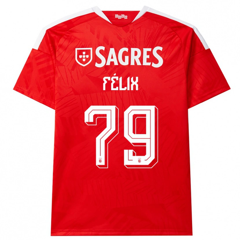 Danxen Kvinnor Hugo Félix #79 Röd Vit Gul Hemmatröja Matchtröjor 2026/27 Tröjor T-Tröja