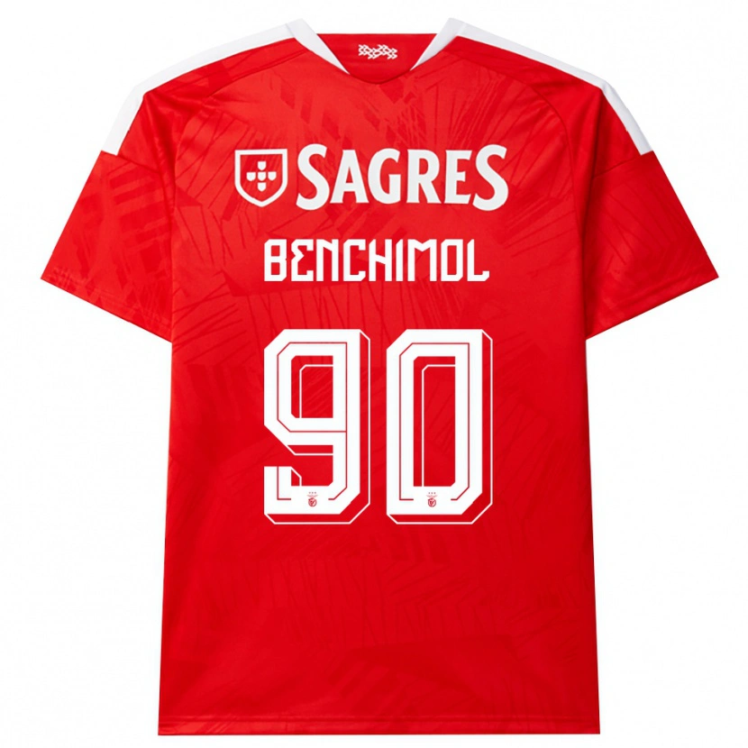 Danxen Kvinnor Benchimol #90 Röd Vit Gul Hemmatröja Matchtröjor 2026/27 Tröjor T-Tröja