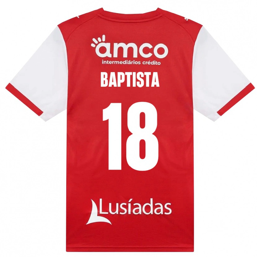 Danxen Kvinnor Tiago Baptista #18 Vit Röd Svart Hemmatröja Matchtröjor 2026/27 Tröjor T-Tröja