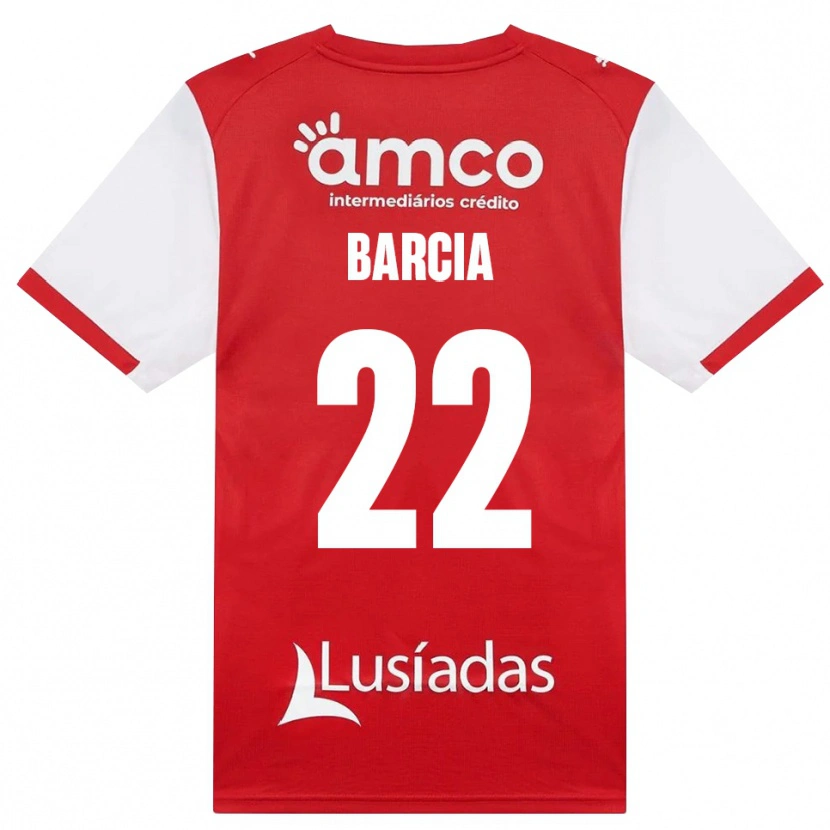 Danxen Kvinnor Sergio Barcia #22 Vit Röd Svart Hemmatröja Matchtröjor 2026/27 Tröjor T-Tröja