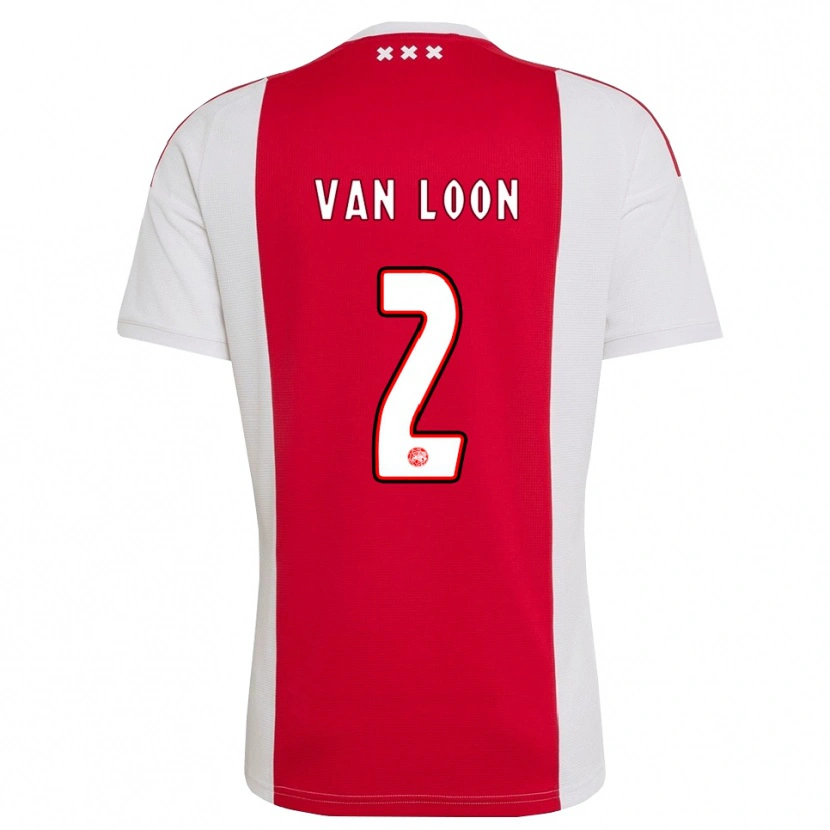 Danxen Kvinnor Gerain Van Loon #2 Röd Vit Gul Hemmatröja Matchtröjor 2026/27 Tröjor T-Tröja