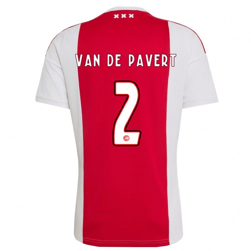 Danxen Kvinnor Ryan Van De Pavert #2 Röd Vit Gul Hemmatröja Matchtröjor 2026/27 Tröjor T-Tröja