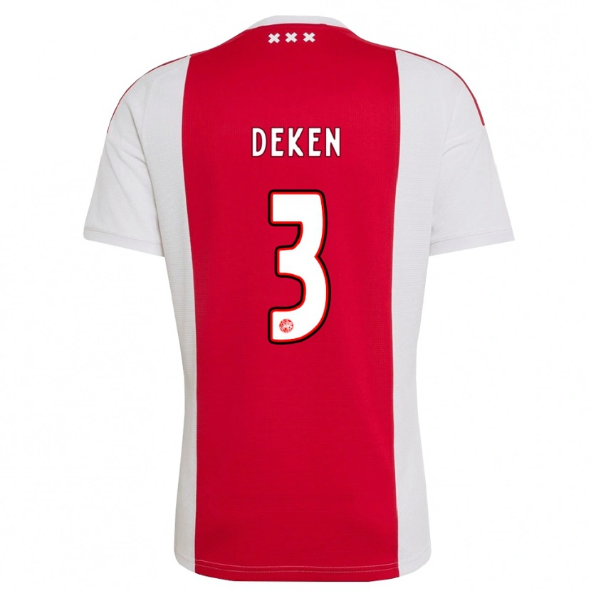 Danxen Kvinnor Roy Deken #3 Röd Vit Gul Hemmatröja Matchtröjor 2026/27 Tröjor T-Tröja