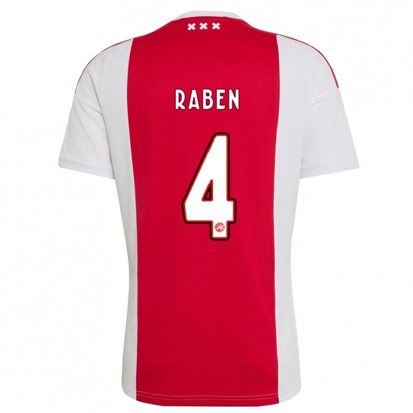 Danxen Kvinnor Niall Raben #4 Röd Vit Gul Hemmatröja Matchtröjor 2026/27 Tröjor T-Tröja