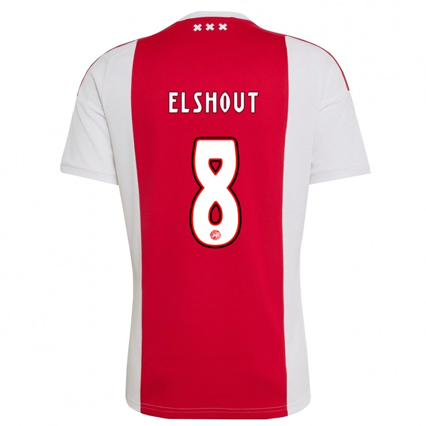 Danxen Kvinnor Daan Elshout #8 Röd Vit Gul Hemmatröja Matchtröjor 2026/27 Tröjor T-Tröja