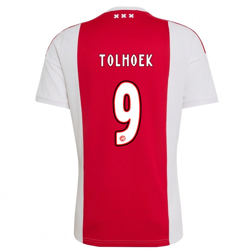Danxen Kvinnor Danique Tolhoek #9 Röd Vit Gul Hemmatröja Matchtröjor 2026/27 Tröjor T-Tröja