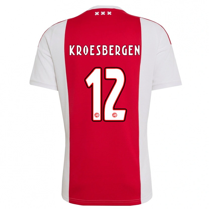 Danxen Kvinnor Branko Kroesbergen #12 Röd Vit Gul Hemmatröja Matchtröjor 2026/27 Tröjor T-Tröja
