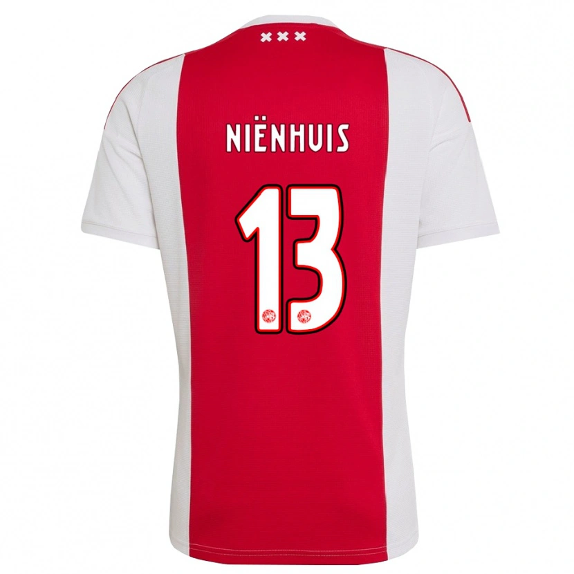 Danxen Kvinnor Lois Niënhuis #13 Röd Vit Gul Hemmatröja Matchtröjor 2026/27 Tröjor T-Tröja