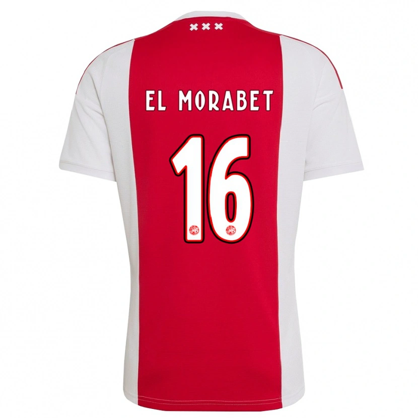 Danxen Kvinnor Younes El Morabet #16 Röd Vit Gul Hemmatröja Matchtröjor 2026/27 Tröjor T-Tröja