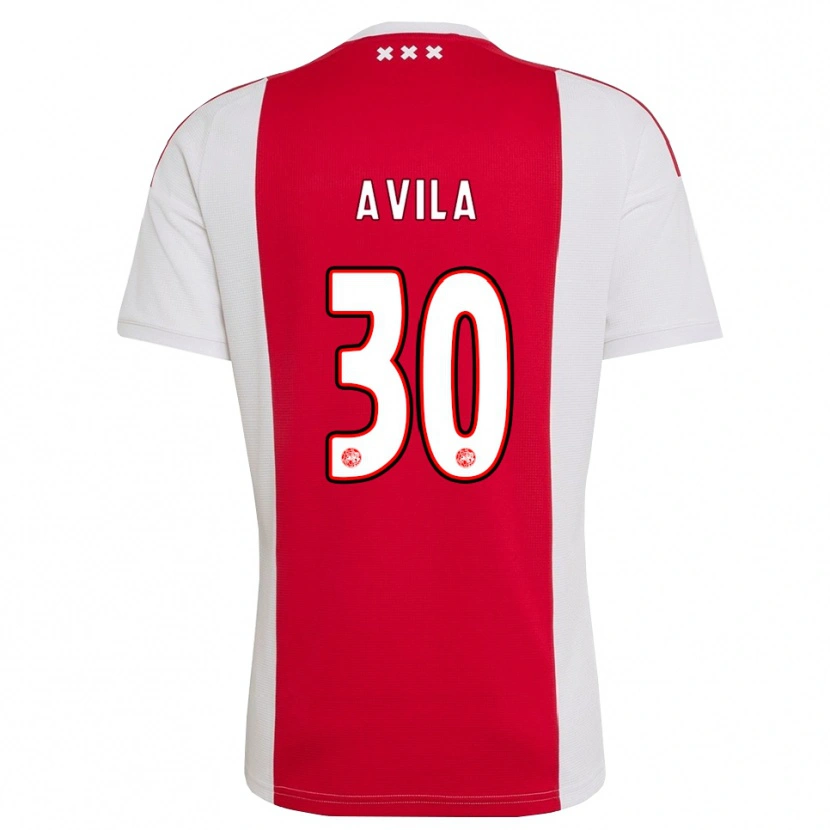 Danxen Kvinnor Gastón Ávila #30 Röd Vit Gul Hemmatröja Matchtröjor 2026/27 Tröjor T-Tröja