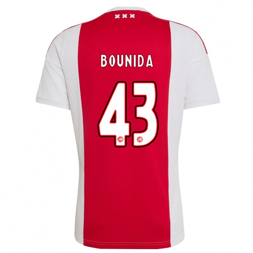 Danxen Kvinnor Rayane Bounida #43 Röd Vit Gul Hemmatröja Matchtröjor 2026/27 Tröjor T-Tröja