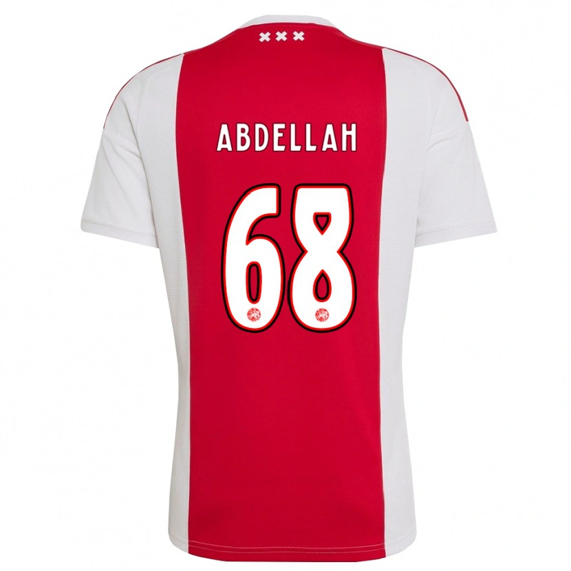 Danxen Kvinnor Abdellah Ouazane #68 Röd Vit Gul Hemmatröja Matchtröjor 2026/27 Tröjor T-Tröja
