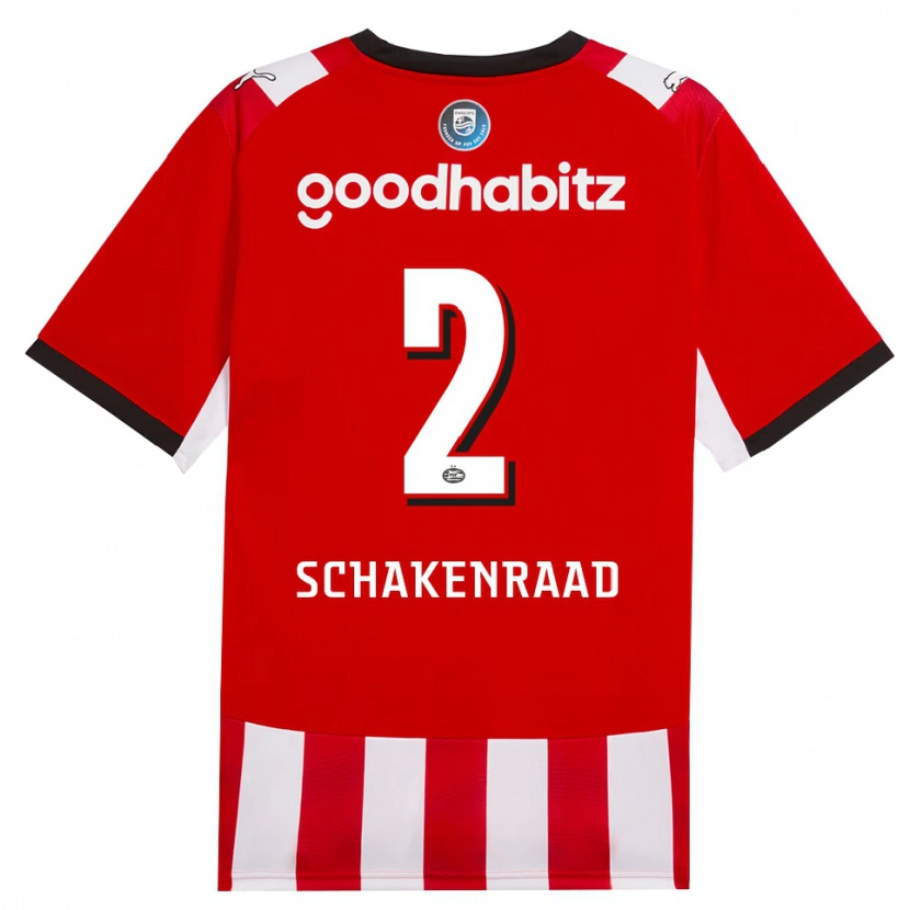 Danxen Kvinnor Loek Schakenraad #2 Röd Vit Svart Hemmatröja Matchtröjor 2026/27 Tröjor T-Tröja