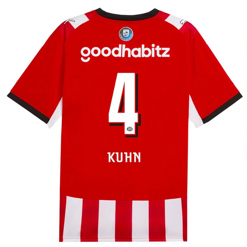 Danxen Kvinnor Wessel Kuhn #4 Röd Vit Svart Hemmatröja Matchtröjor 2026/27 Tröjor T-Tröja
