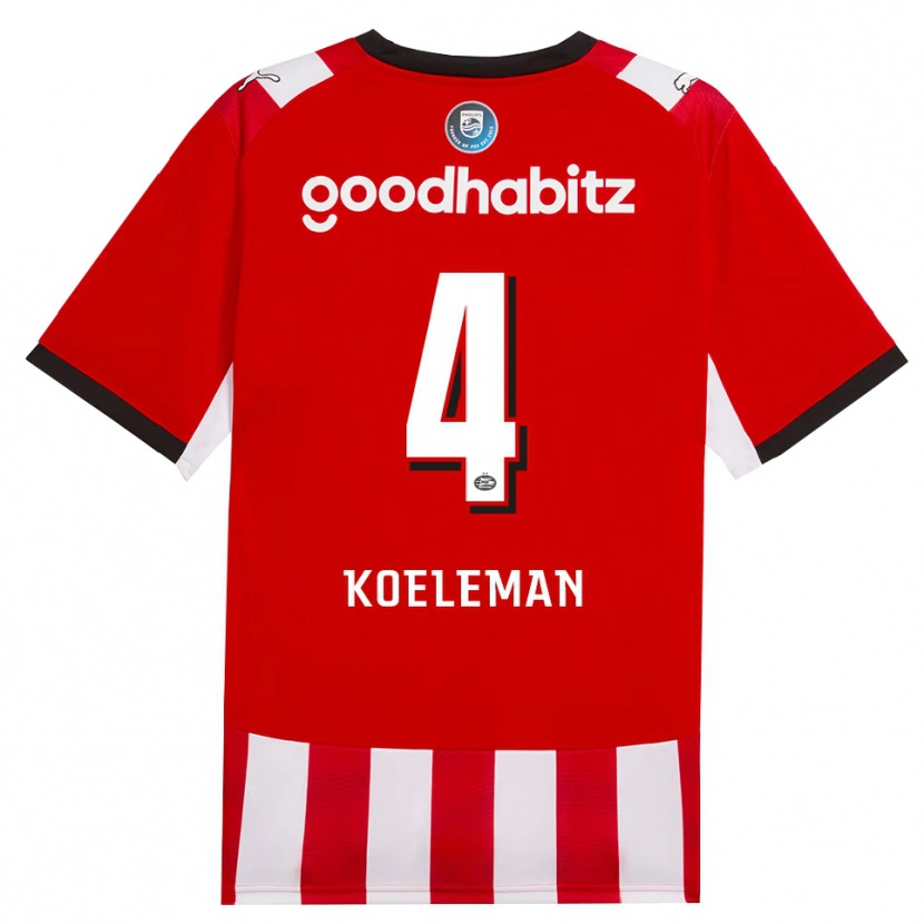 Danxen Kvinnor Senna Koeleman #4 Röd Vit Svart Hemmatröja Matchtröjor 2026/27 Tröjor T-Tröja