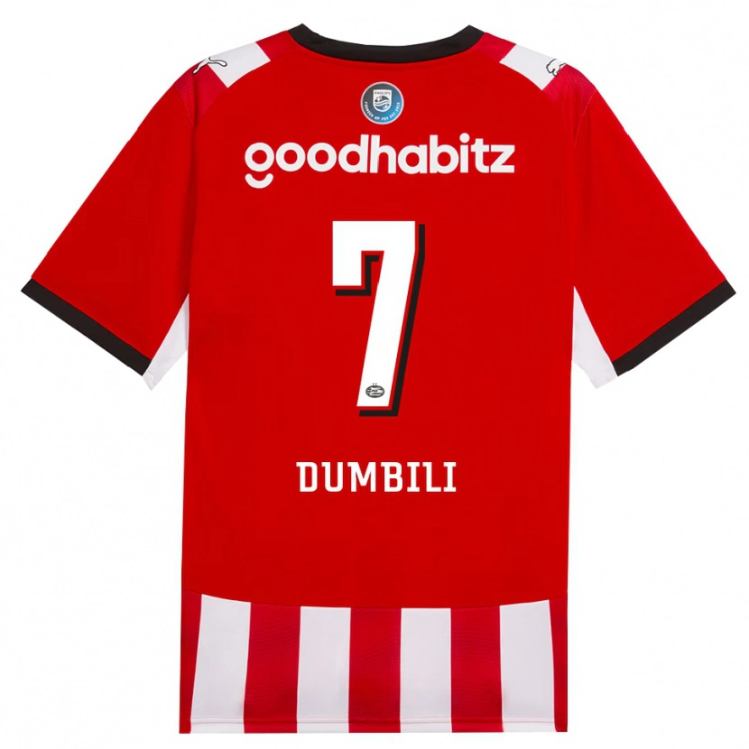 Danxen Kvinnor Samuel Dumbili #7 Röd Vit Svart Hemmatröja Matchtröjor 2026/27 Tröjor T-Tröja