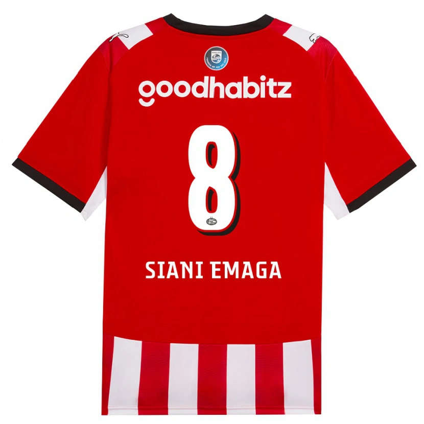 Danxen Kvinnor Ezechiel Siani Emaga #8 Röd Vit Svart Hemmatröja Matchtröjor 2026/27 Tröjor T-Tröja