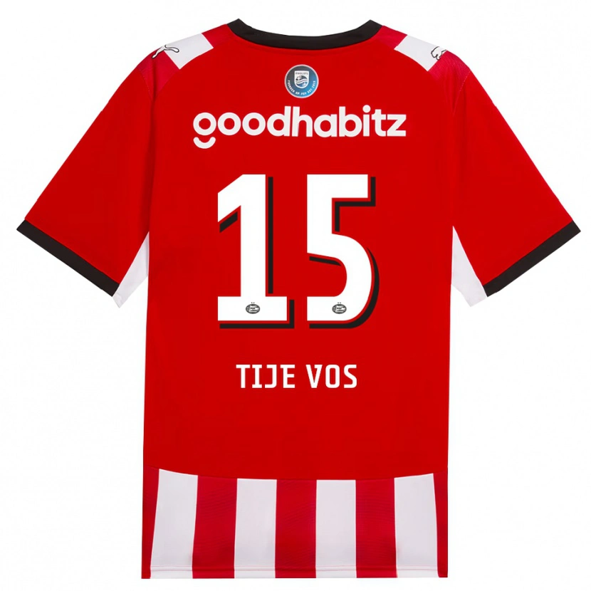 Danxen Kvinnor Tije Vos #15 Röd Vit Svart Hemmatröja Matchtröjor 2026/27 Tröjor T-Tröja