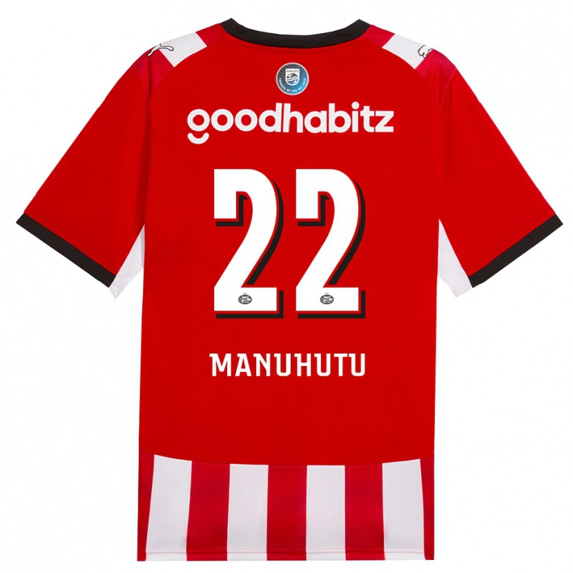 Danxen Kvinnor Rivas Manuhutu #22 Röd Vit Svart Hemmatröja Matchtröjor 2026/27 Tröjor T-Tröja