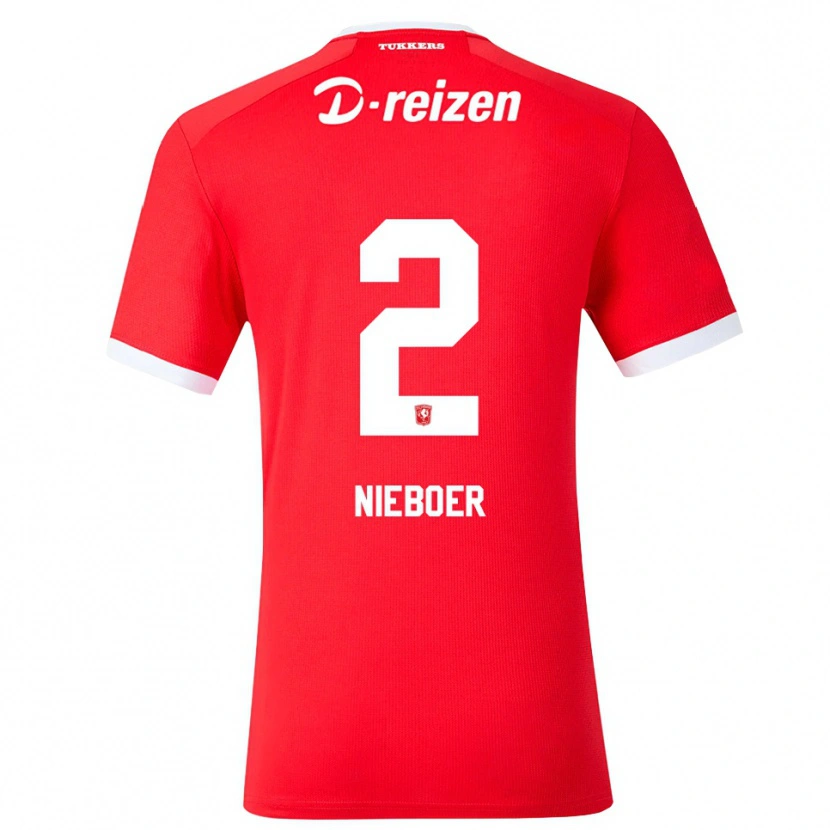 Danxen Kvinnor Oliver Nieboer #2 Röd Vit Hemmatröja Matchtröjor 2026/27 Tröjor T-Tröja