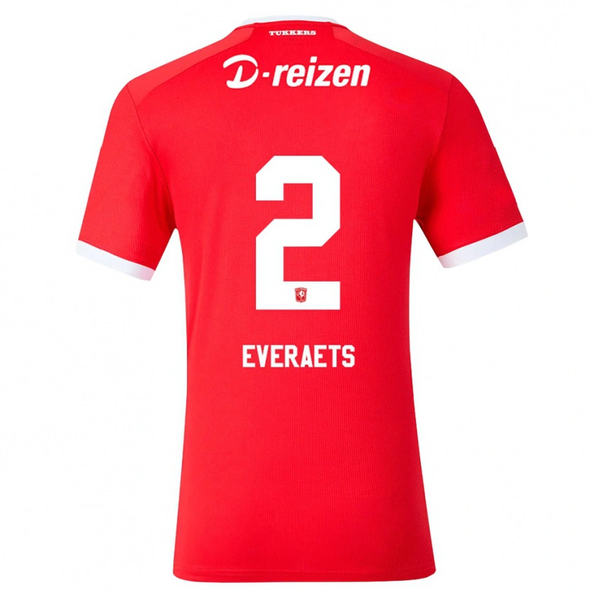 Danxen Kvinnor Kim Everaets #2 Röd Vit Hemmatröja Matchtröjor 2026/27 Tröjor T-Tröja