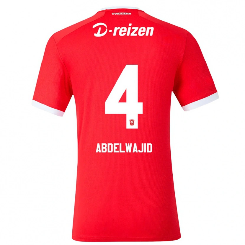 Danxen Kvinnor Naoufal Abdelwajid #4 Röd Vit Hemmatröja Matchtröjor 2026/27 Tröjor T-Tröja