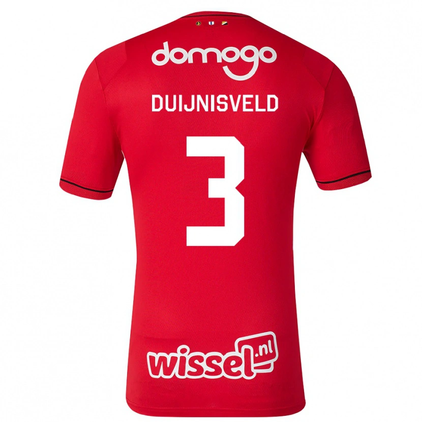 Danxen Kvinnor Owen Duijnisveld #3 Röd Vit Svart Hemmatröja Matchtröjor 2026/27 Tröjor T-Tröja