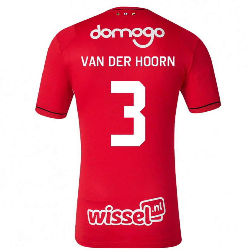 Danxen Kvinnor Mike Van Der Hoorn #3 Röd Vit Svart Hemmatröja Matchtröjor 2026/27 Tröjor T-Tröja