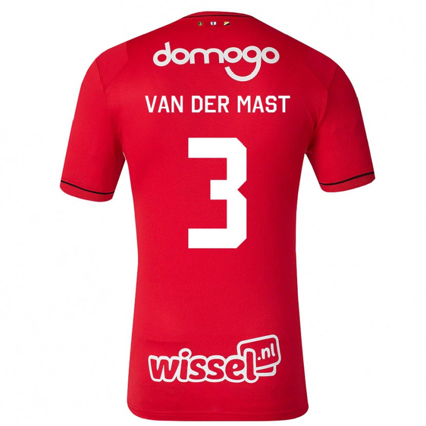 Danxen Kvinnor Hylke Van Der Mast #3 Röd Vit Svart Hemmatröja Matchtröjor 2026/27 Tröjor T-Tröja