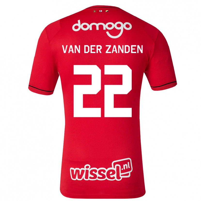 Danxen Kvinnor Ilse Van Der Zanden #22 Röd Vit Svart Hemmatröja Matchtröjor 2026/27 Tröjor T-Tröja