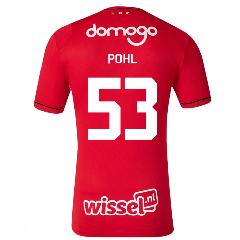 Danxen Kvinnor Ferdinand Pohl #53 Röd Vit Svart Hemmatröja Matchtröjor 2026/27 Tröjor T-Tröja