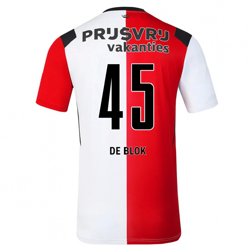 Danxen Kvinnor Lars De Blok #45 Röd Vit Svart Hemmatröja Matchtröjor 2026/27 Tröjor T-Tröja