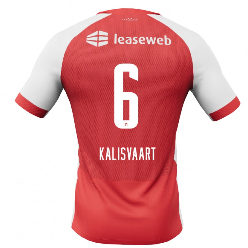 Danxen Kvinnor Job Kalisvaart #6 Röd Vit Svart Hemmatröja Matchtröjor 2026/27 Tröjor T-Tröja