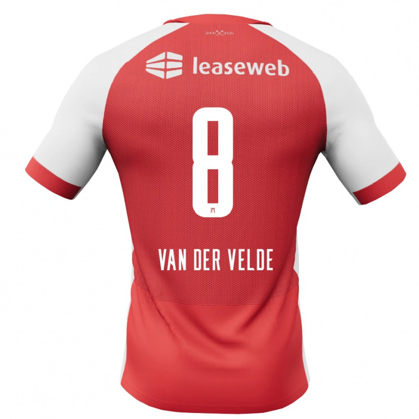Danxen Kvinnor Yordi Van Der Velde #8 Röd Vit Svart Hemmatröja Matchtröjor 2026/27 Tröjor T-Tröja