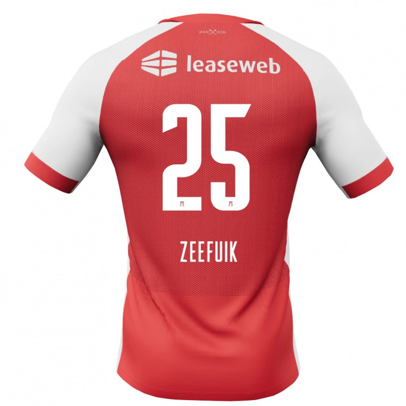 Danxen Kvinnor Lequincio Zeefuik #25 Röd Vit Svart Hemmatröja Matchtröjor 2026/27 Tröjor T-Tröja