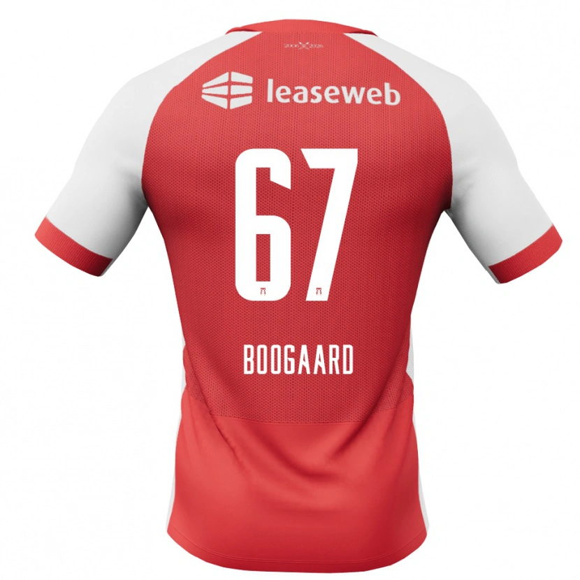 Danxen Kvinnor Kasper Boogaard #67 Röd Vit Svart Hemmatröja Matchtröjor 2026/27 Tröjor T-Tröja