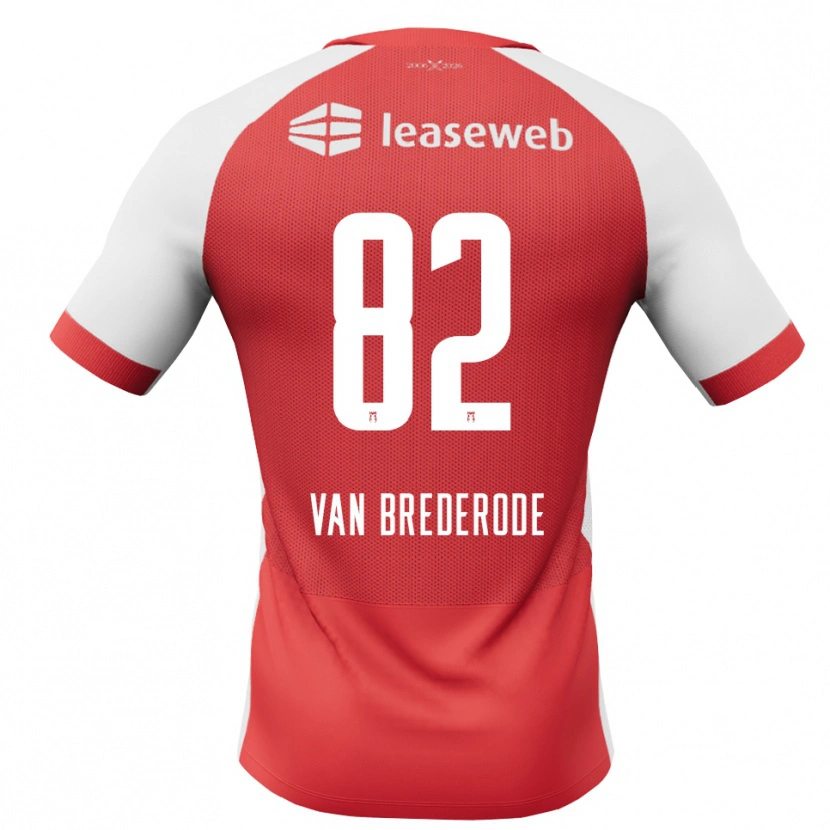 Danxen Kvinnor Myron Van Brederode #82 Röd Vit Svart Hemmatröja Matchtröjor 2026/27 Tröjor T-Tröja