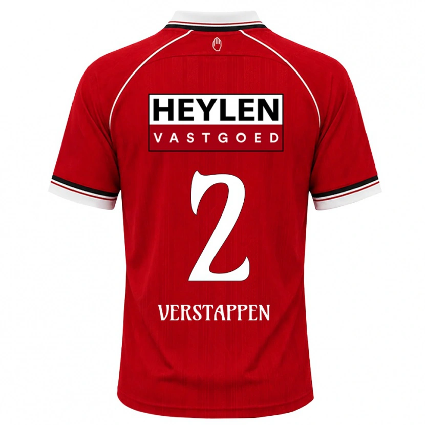 Danxen Kvinnor Jayden Verstappen #2 Röd Vit Svart Hemmatröja Matchtröjor 2026/27 Tröjor T-Tröja