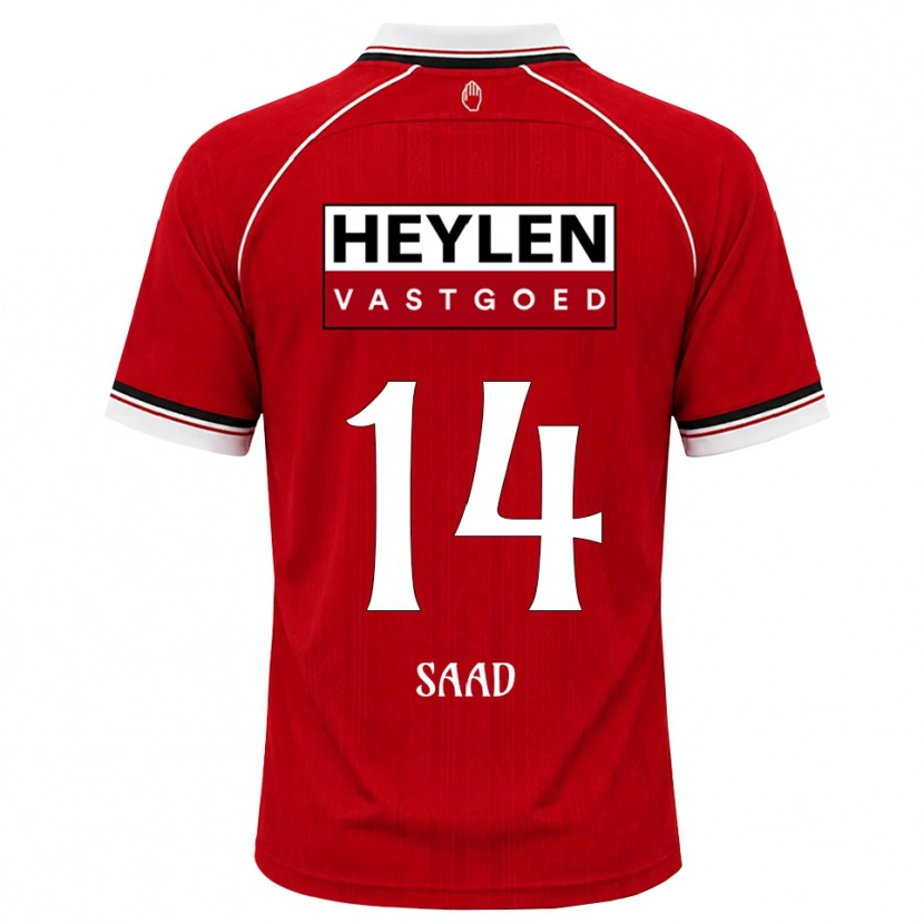 Danxen Kvinnor Jabir Saad #14 Röd Vit Svart Hemmatröja Matchtröjor 2026/27 Tröjor T-Tröja