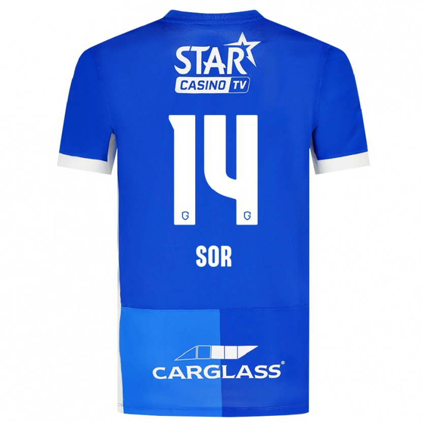Danxen Kvinnor Yira Sor #14 Mellanblå Kungligblå Vit Hemmatröja Matchtröjor 2026/27 Tröjor T-Tröja