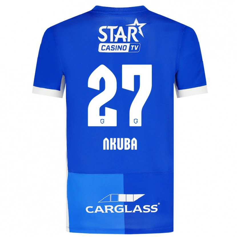 Danxen Kvinnor Ken Nkuba #27 Mellanblå Kungligblå Vit Hemmatröja Matchtröjor 2026/27 Tröjor T-Tröja