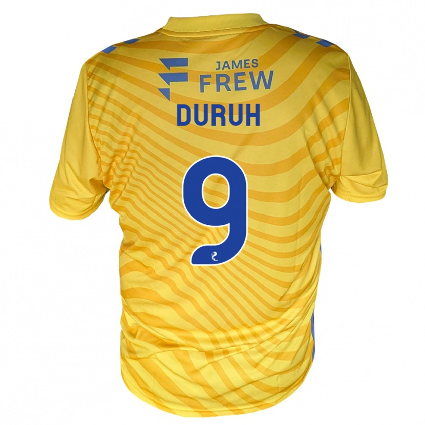 Danxen Kvinnor Samuel Duruh #9 Kungligblå Gul Bortatröja Matchtröjor 2026/27 Tröjor T-Tröja