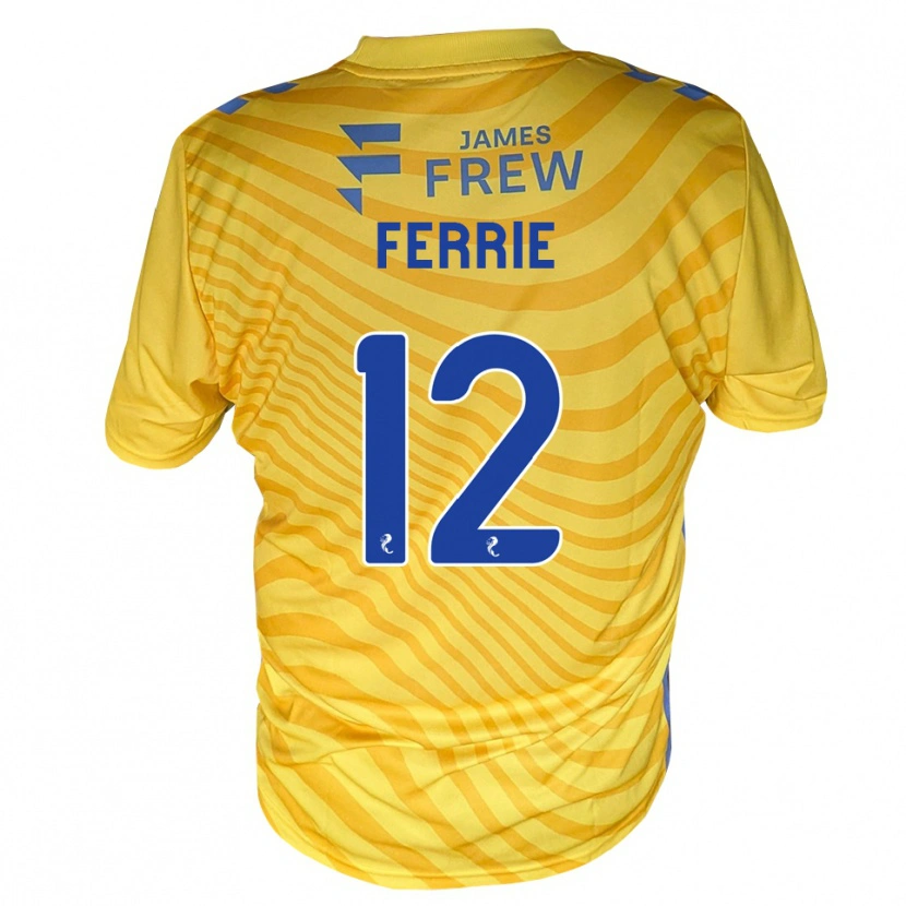 Danxen Kvinnor Calum Ferrie #12 Kungligblå Gul Bortatröja Matchtröjor 2026/27 Tröjor T-Tröja