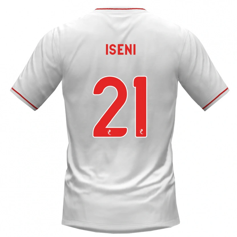 Danxen Kvinnor Besir Iseni #21 Vit Röd Bortatröja Matchtröjor 2026/27 Tröjor T-Tröja