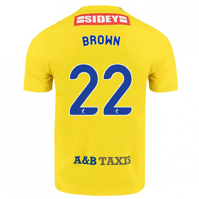 Danxen Kvinnor Cameron Brown #22 Gul Blå Svart Bortatröja Matchtröjor 2026/27 Tröjor T-Tröja
