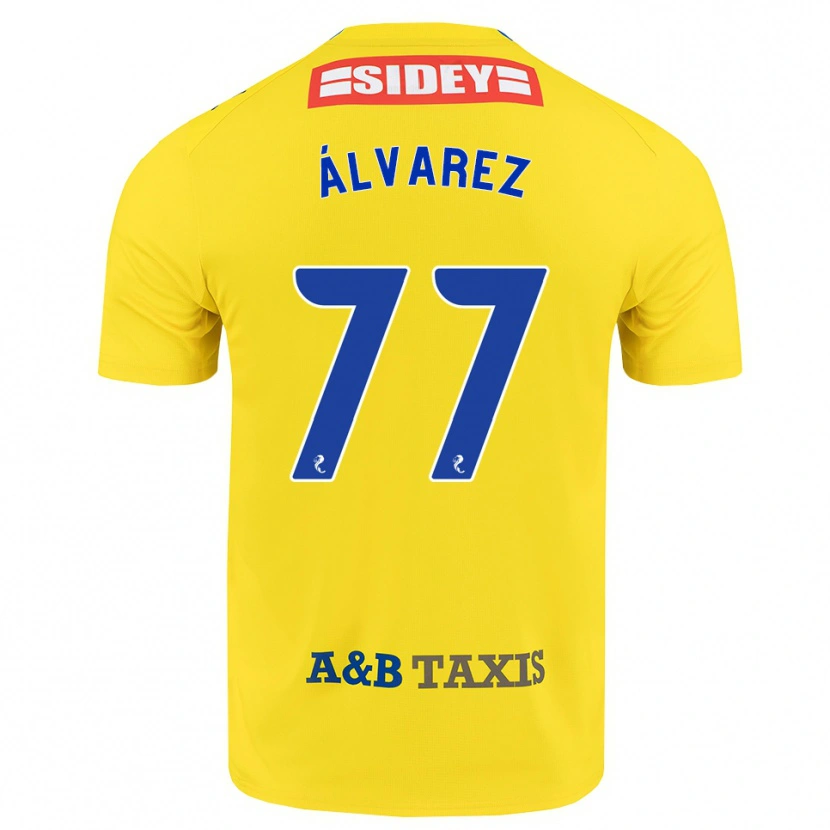 Danxen Kvinnor Unax Álvarez #77 Gul Blå Svart Bortatröja Matchtröjor 2026/27 Tröjor T-Tröja
