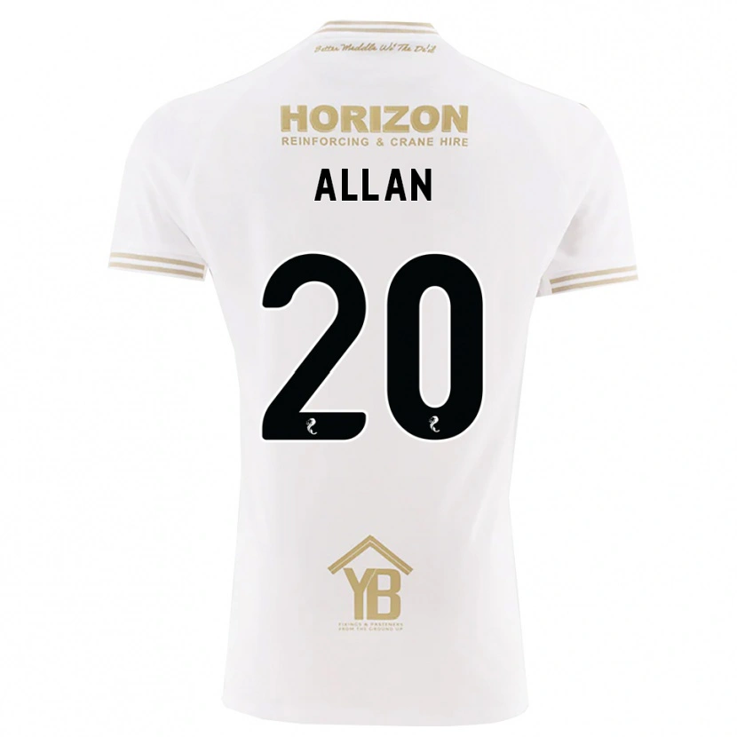 Danxen Kvinnor Connor Allan #20 Vete Vit Bortatröja Matchtröjor 2026/27 Tröjor T-Tröja